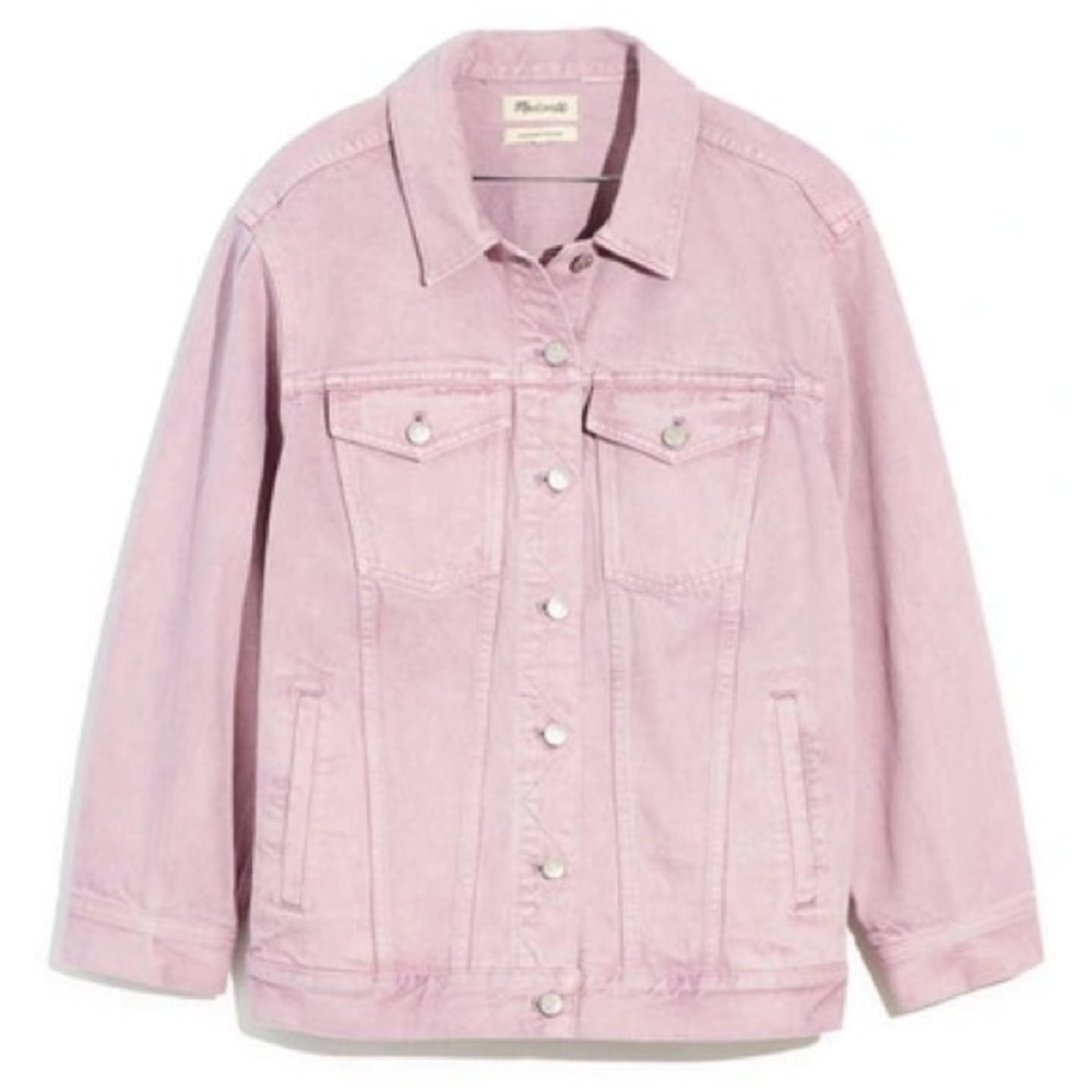 Madewell Oversized Trucker Denim Jacket, Provence Grape, XL
